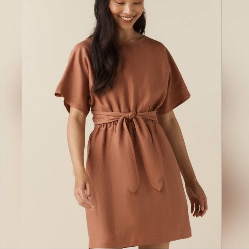 VETTA The Convertible Mini Wrap Dress - Clay - Picture 2 of 8
